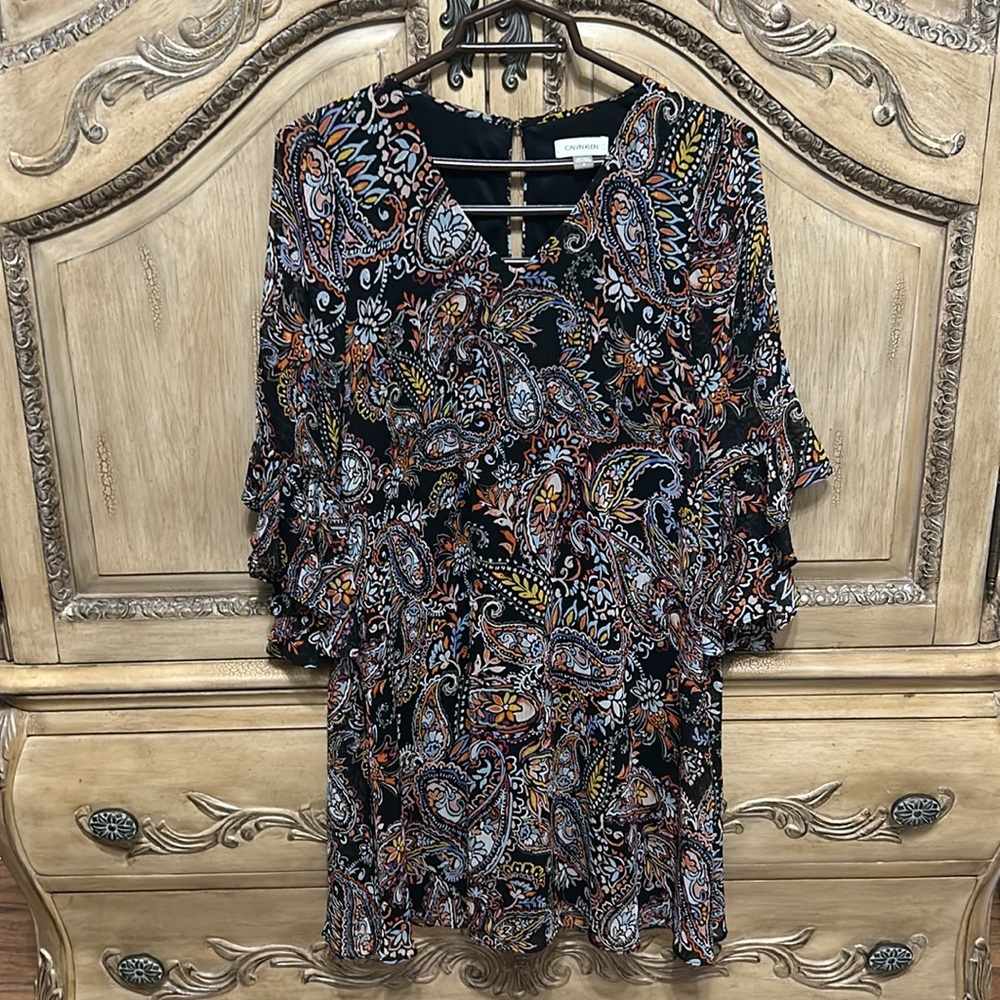 Calvin Klein paisley dress
